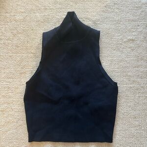 Zara Navy High Neck Tank Top